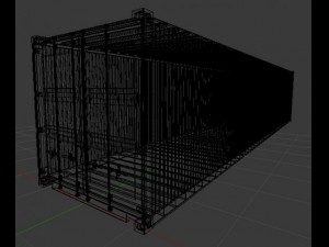 shipping container 40 feet box 3D Model