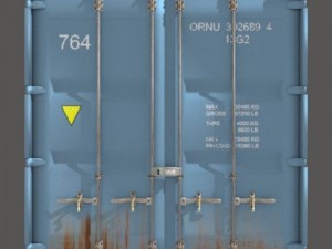 shipping container 40 feet box 3D Model