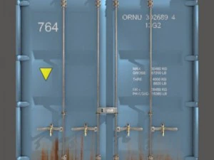 shipping container 40 feet box 3D Model