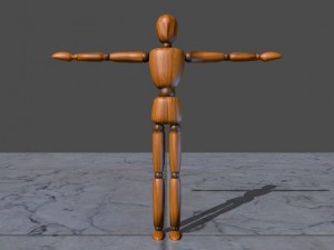 artist wooden dummy 3D Модель