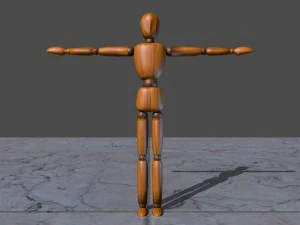 sanatçı ahşap kukla 3D Model