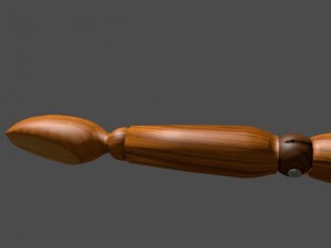 artist wooden dummy 3D Model