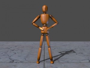 artist wooden dummy 3D Model