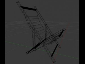 deck chair Model 3D