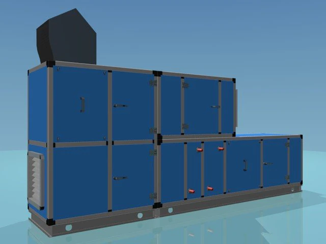 ahu air handling unit 3D Model .c4d .max .obj .3ds .fbx .stl .blend