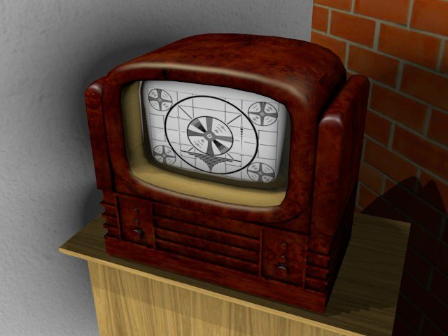 vintage tv 3D Model .c4d .max .obj .3ds .fbx .stl .blend 