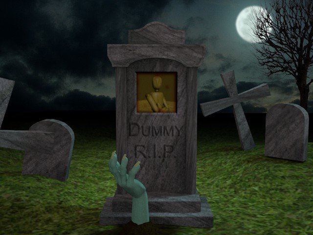 scary cemetery scene Modelo 3D .c4d .max .obj .3ds .fbx .stl .blend 