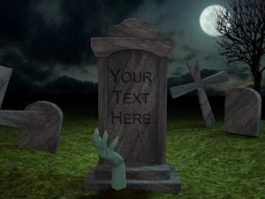 scary cemetery scene 3D Model