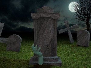scary cemetery scene Modelo 3D