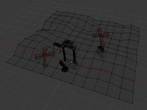 scary cemetery scene Modelo 3D