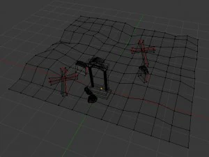 scary cemetery scene 3D Model