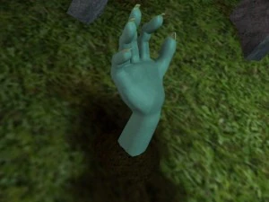 scary cemetery scene 3D Model