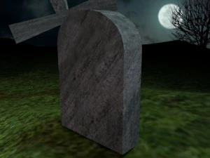 scary cemetery scene 3D Model