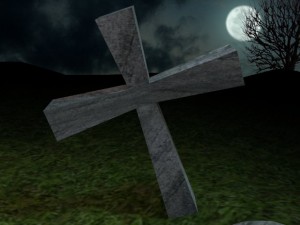 scary cemetery scene Modelo 3D