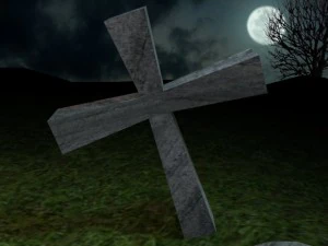 scary cemetery scene 3D Model