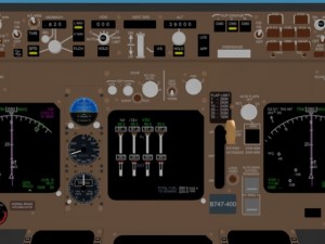 cockpit boeing 747 400 Model 3D