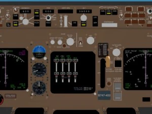 cockpit boeing 747 400 3D Model