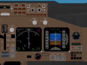 cockpit boeing 747 400 Model 3D