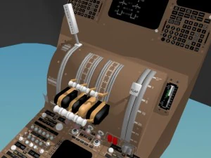 cockpit boeing 747 400 3D Model