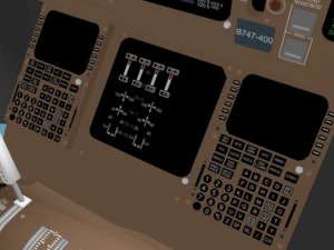 cockpit boeing 747 400 3D Model