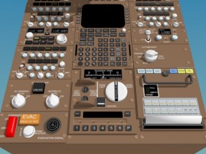 cockpit boeing 747 400 Model 3D