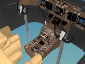cockpit boeing 747 400 3D Model