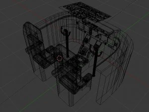 cockpit boeing 747 400 3D Model