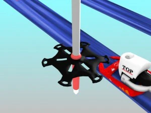 Ski und Stock 3D Modell