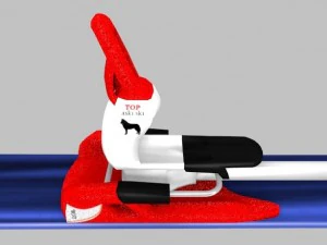 Ski und Stock 3D Modell