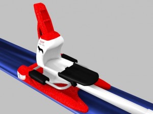 skis and pole 3D Model