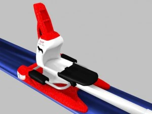 Ski und Stock 3D Modell
