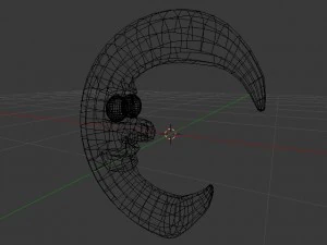 cartoon style moon 3D Model