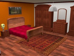 クラシックな寝室 3Dモデル