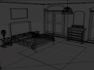classic bedroom Modello 3D