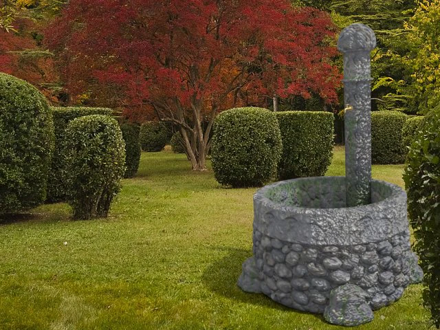 stone fountain 3D Model .c4d .max .obj .3ds .fbx .stl .blend 