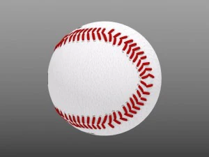 baseball field bat and ball 3D Model