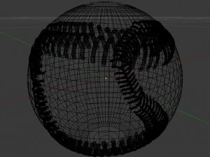 baseball field bat and ball 3D Model
