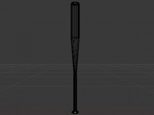 baseball field bat and ball 3D 모델