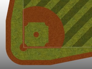 baseball field bat and ball 3D 모델