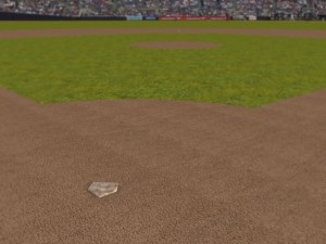 baseball field bat and ball 3D 모델