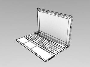 notebook 3D मॉडल