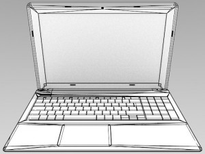 notebook 3D मॉडल