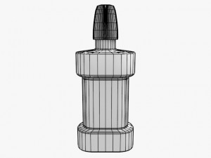 mouthwash and plastic cup 3D Model