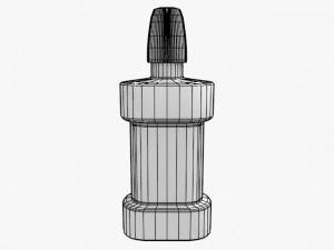 mouthwash and plastic cup 3D Model