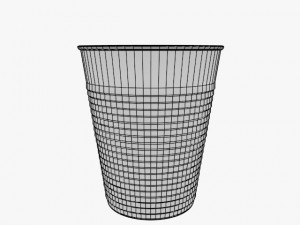 mouthwash and plastic cup 3D Model