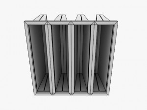 rigid bag filter Model 3D