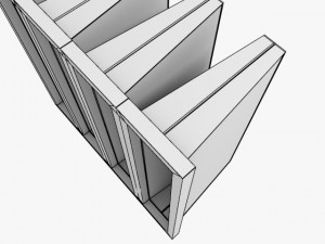 rigid bag filter Model 3D
