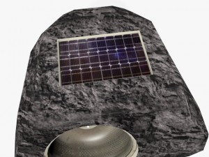 stone solar spot light Modelo 3D