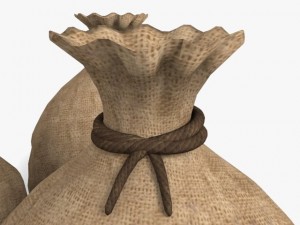 safe and sacks of money 3Dモデル