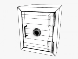 safe and sacks of money 3D Model